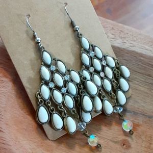 Vintage Chandelier earrings 3in.